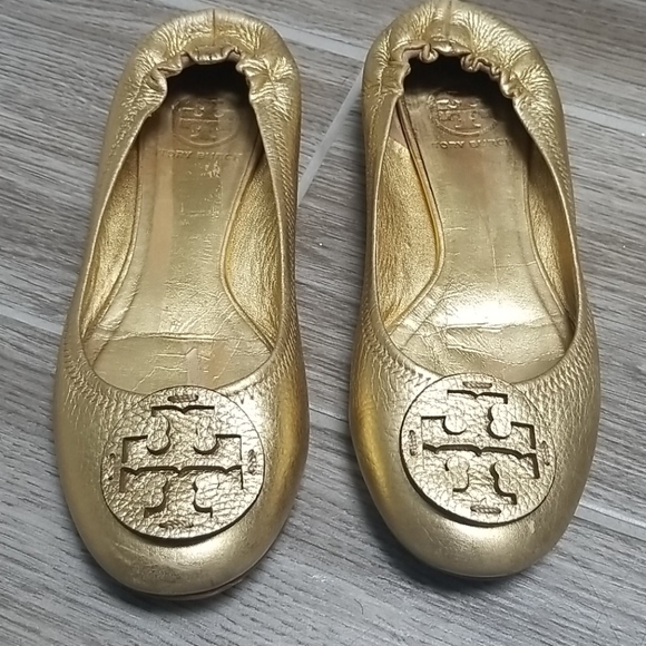 Tory Burch Shoes - FINAL Tory Burch metallic Gold ballet flat